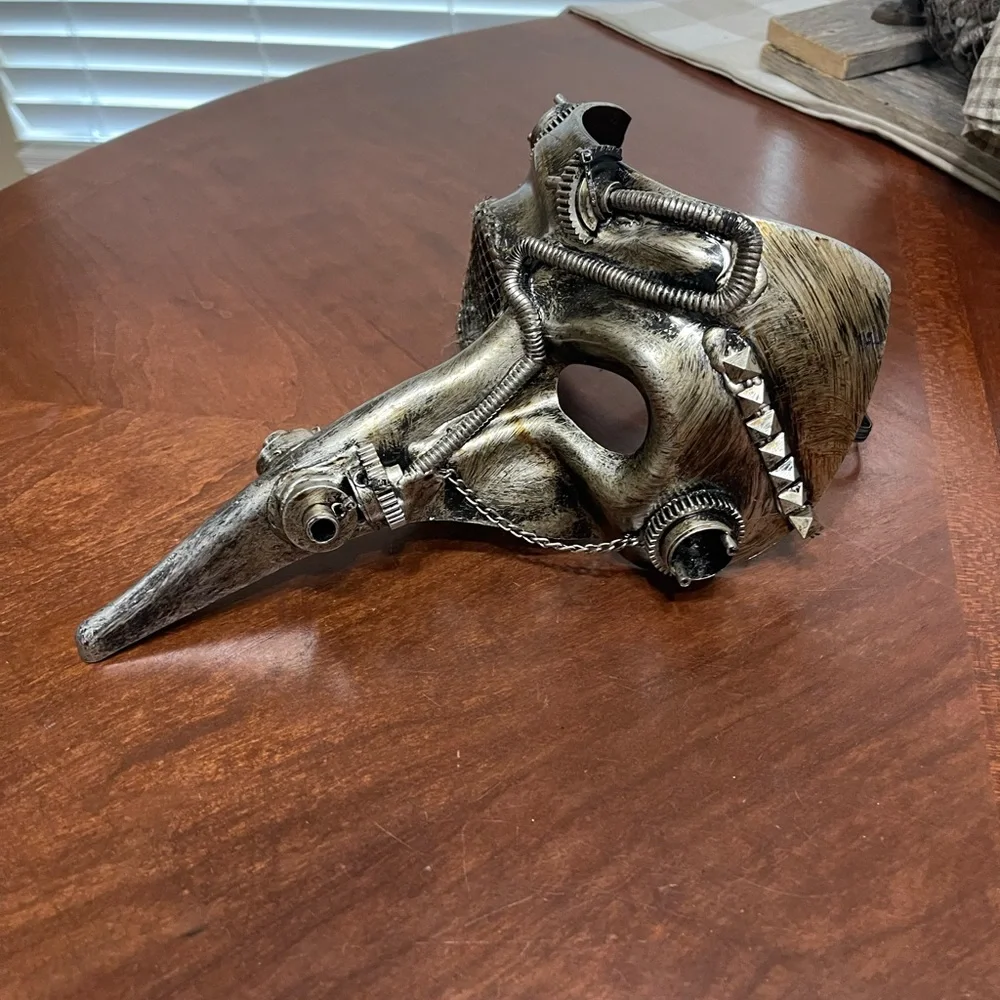 Raven Skull Long Nose Steampunk Party Mask masquerade